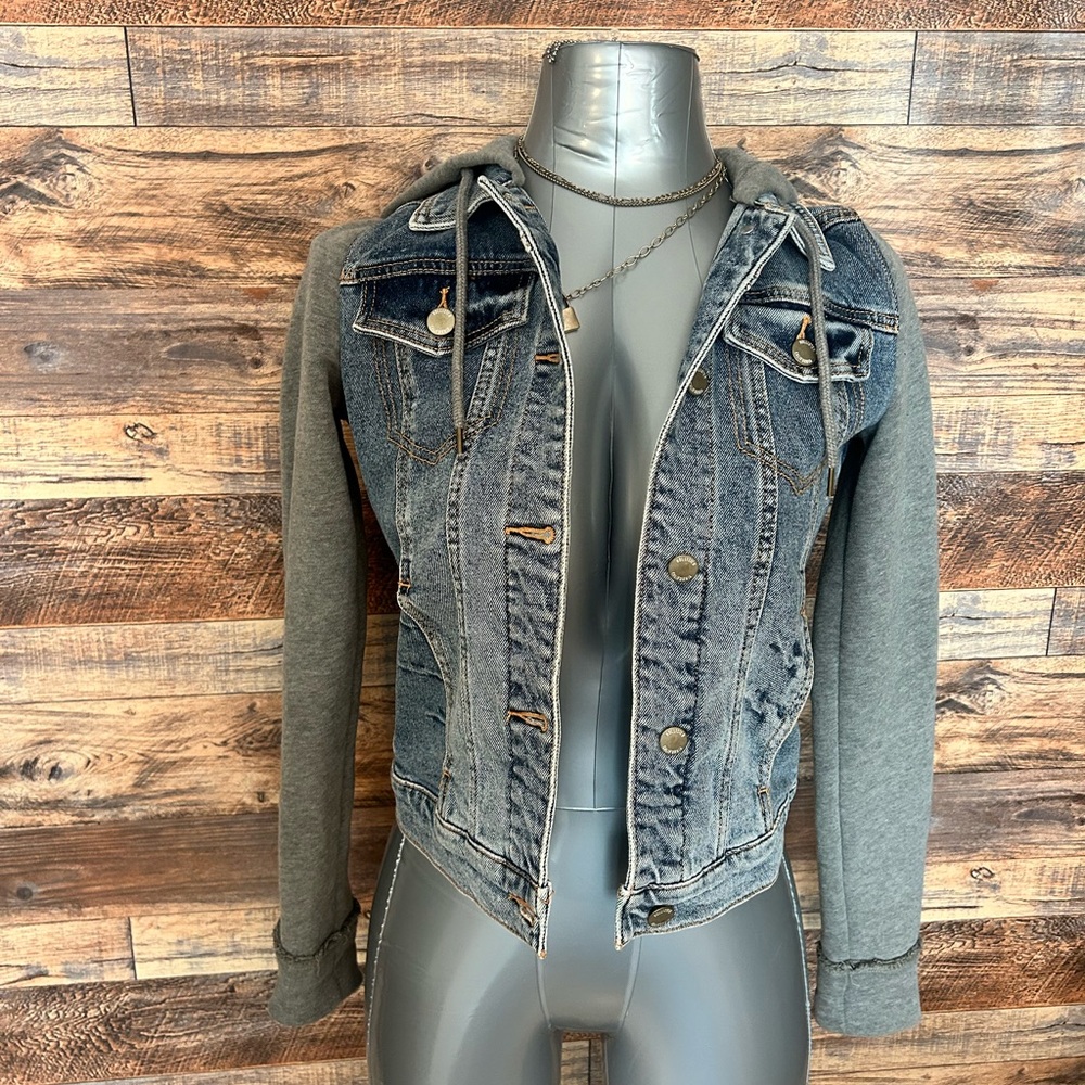 HOLLISTER jean jacket sweatshirt Size XS